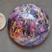 Tourmaline, In Quartz with Lepidolite