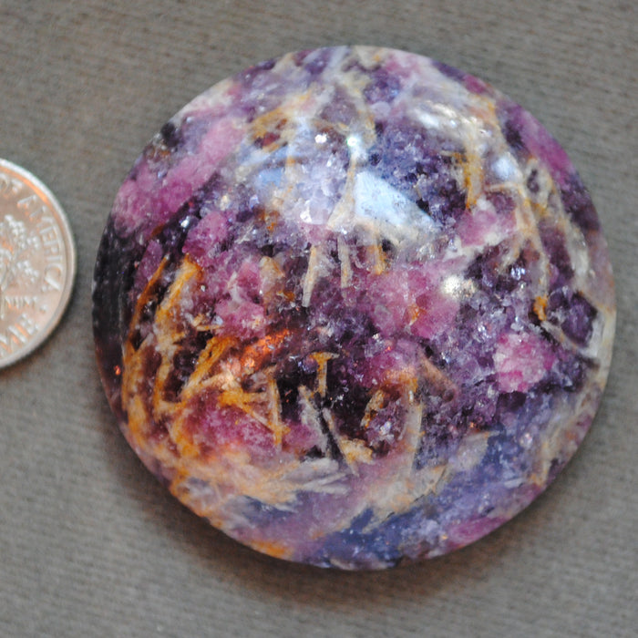 Tourmaline, In Quartz with Lepidolite