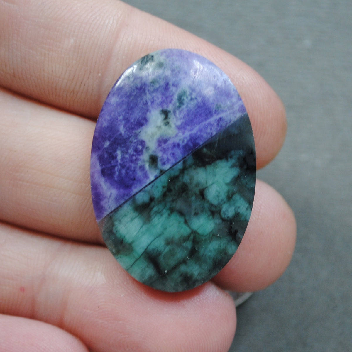 Intarsia, Spurrite and Emerald