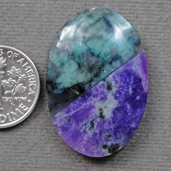 Intarsia, Spurrite and Emerald