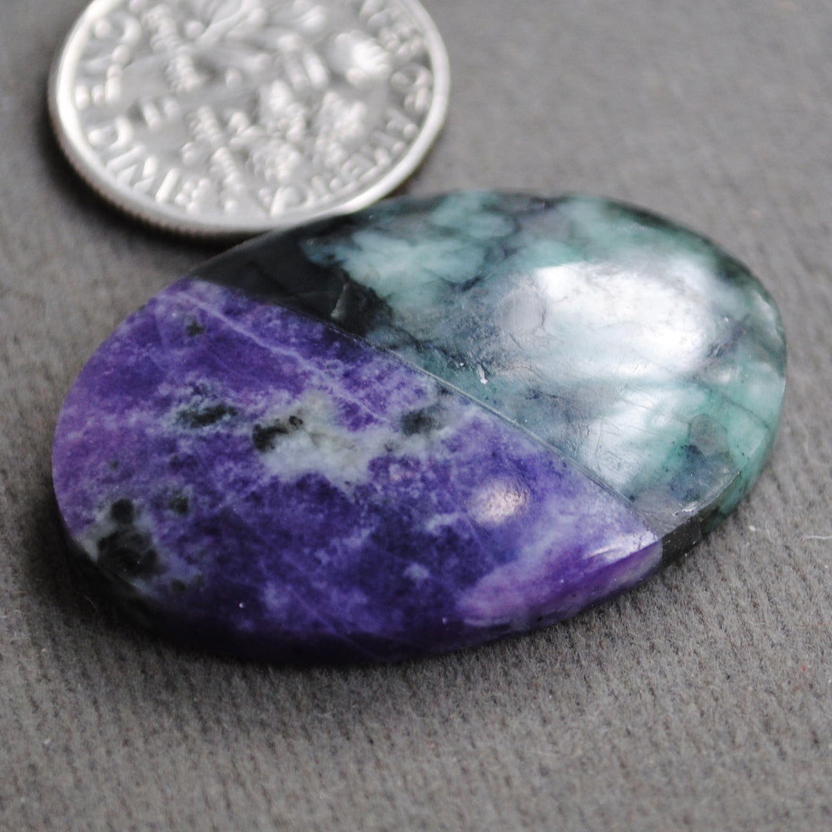 Intarsia, Spurrite and Emerald