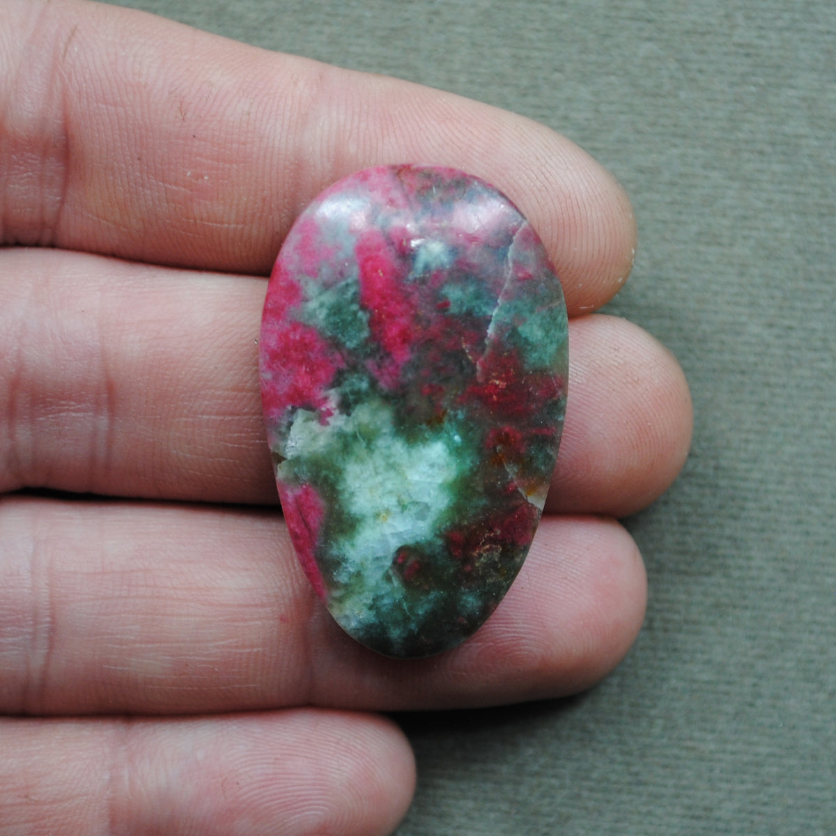 Thulite, Red and Green, Rose Garden Thulite
