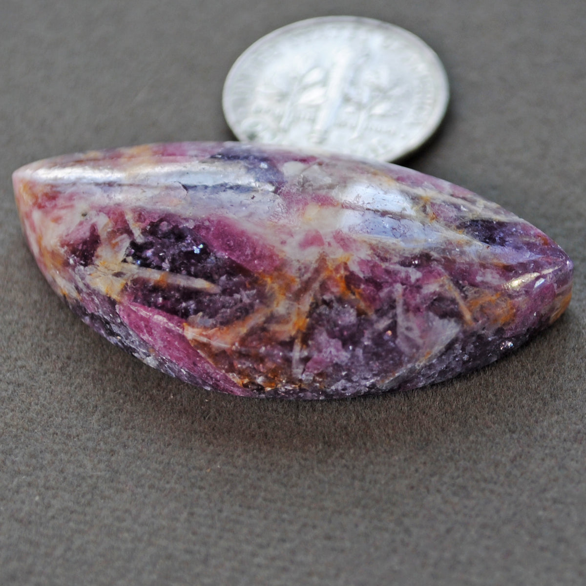 Tourmaline, In Quartz with Lepidolite