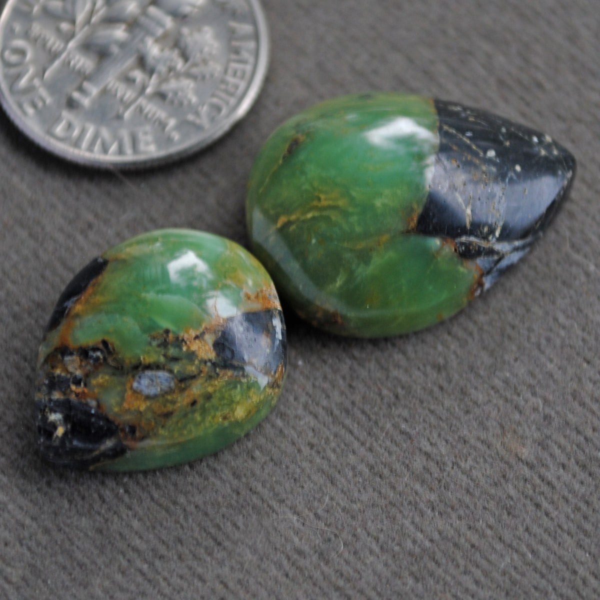 Variscite, Blue Fern, PAIR! Natural