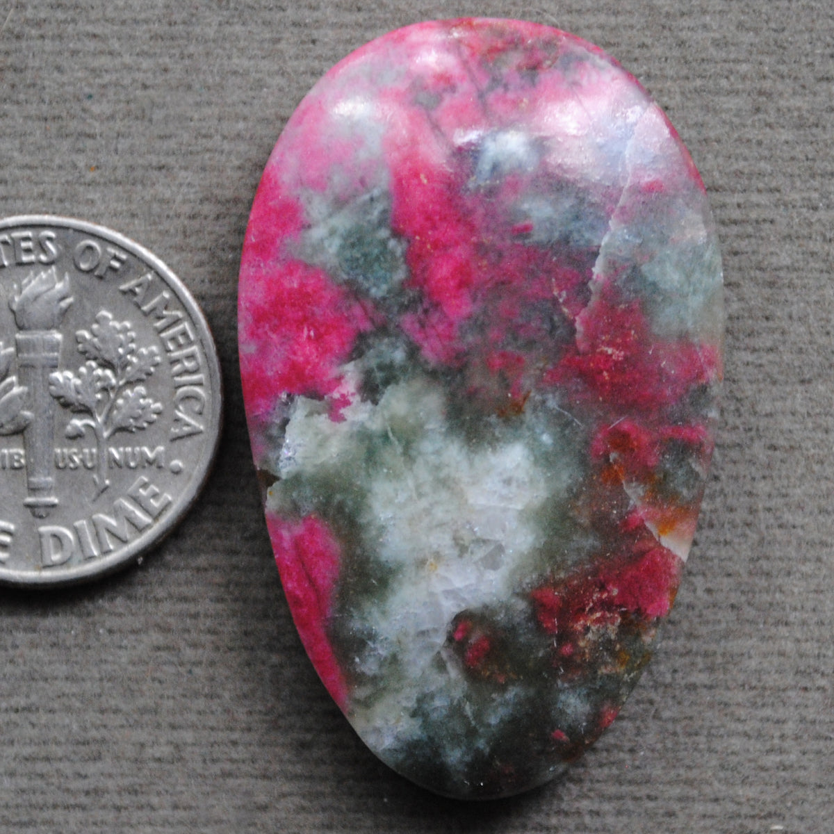 Thulite, Red and Green, Rose Garden Thulite