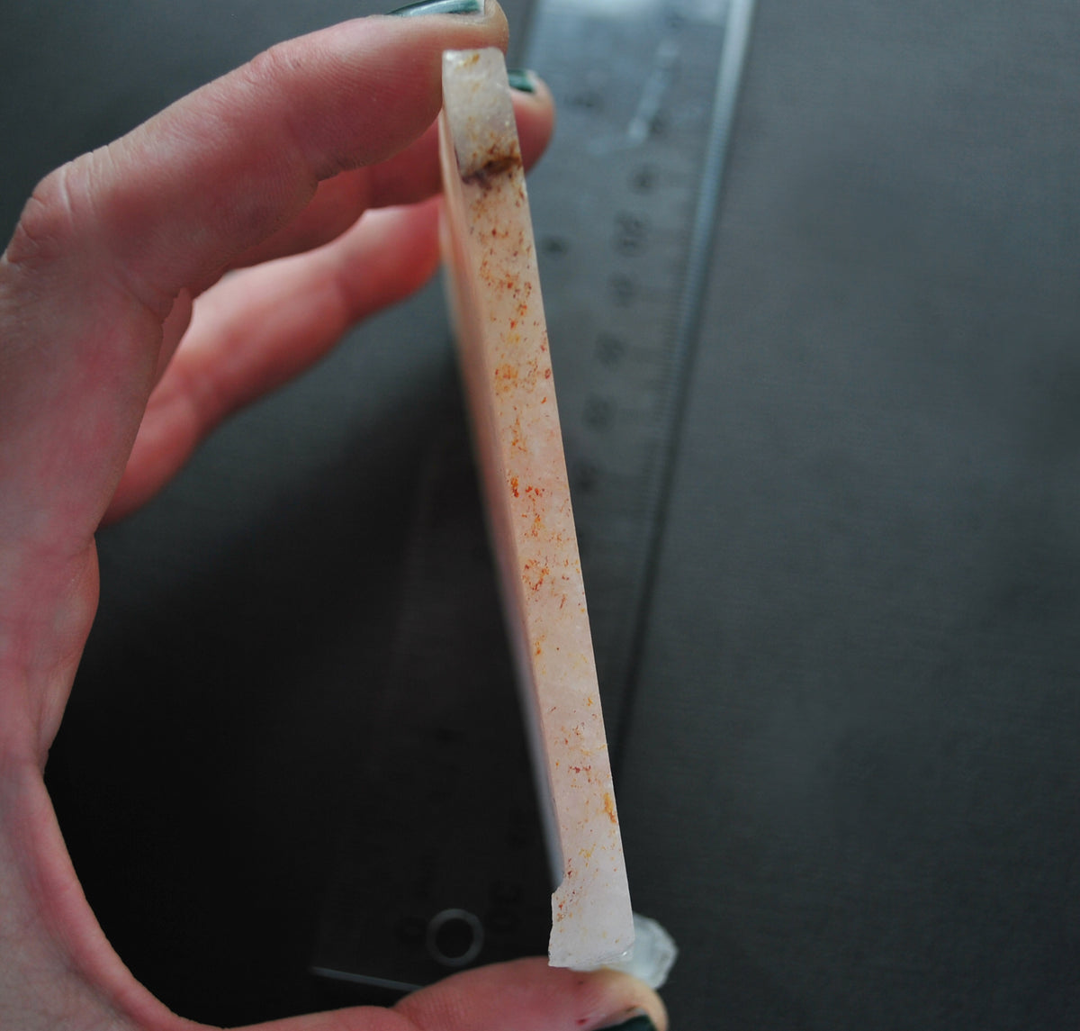 GORGEOUS GRADIENT Morganite SLAB 4"x4"