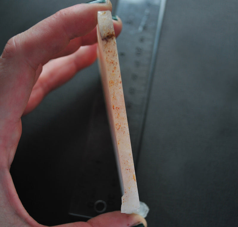 GORGEOUS GRADIENT Morganite SLAB 4"x4"