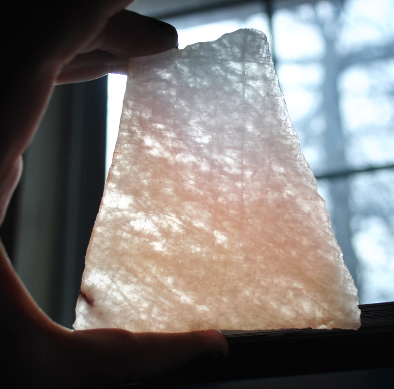 GORGEOUS GRADIENT Morganite SLAB 4"x4"