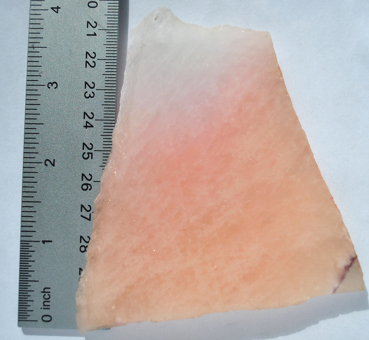 GORGEOUS GRADIENT Morganite SLAB 4"x4"