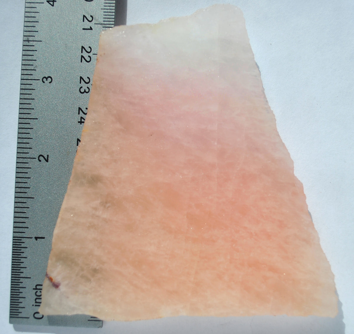 GORGEOUS GRADIENT Morganite SLAB 4"x4"