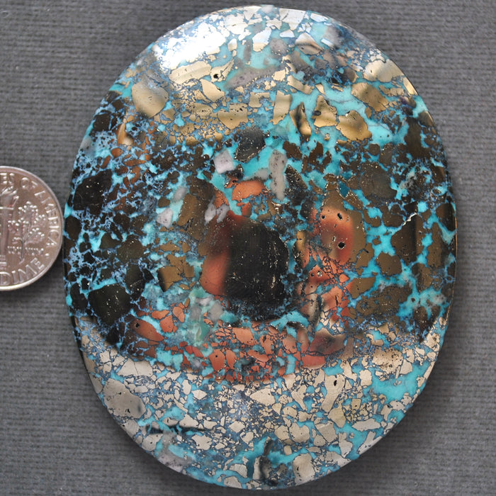 Turquoise, HUGE, Persian with Pyrite