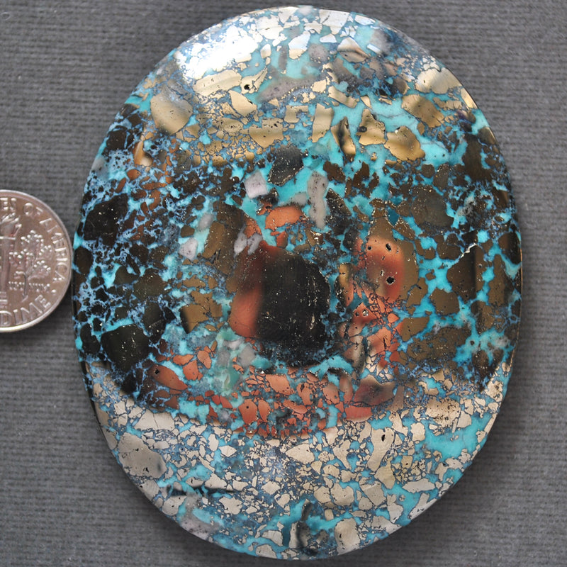 Turquoise, HUGE, Persian with Pyrite