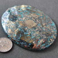 Turquoise, HUGE, Persian with Pyrite