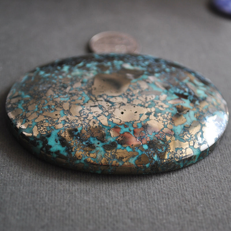Turquoise, HUGE, Persian with Pyrite